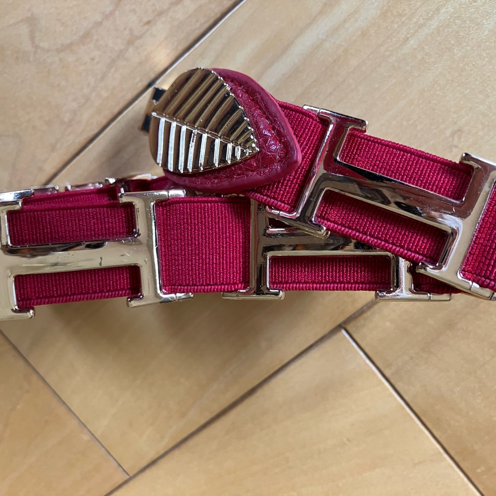 Red stretch belt
